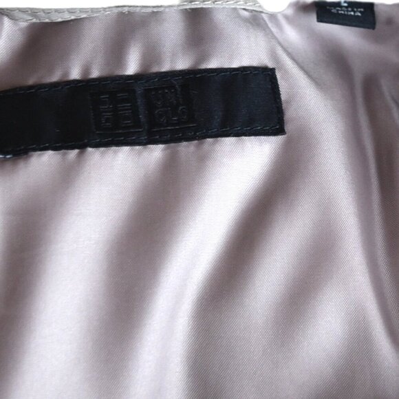 Uniqlo Ultra Warm Hybrid Down Coat Brown/Khaki/Beige Winter Jacket Large - Picture 6 of 12